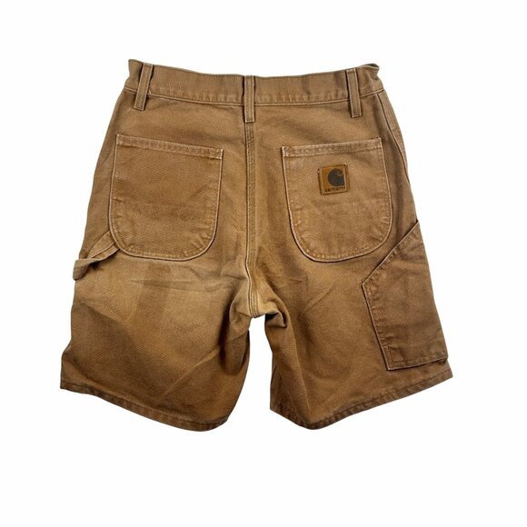 VTG. Carhartt B25 Work Shorts Size 29 Duck Canvas Carpenter Utility Made in USA - Picture 2 of 7